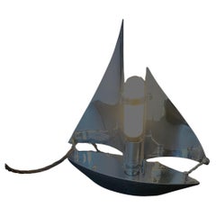 Art Deco Chrom Yacht Lampe 1930s