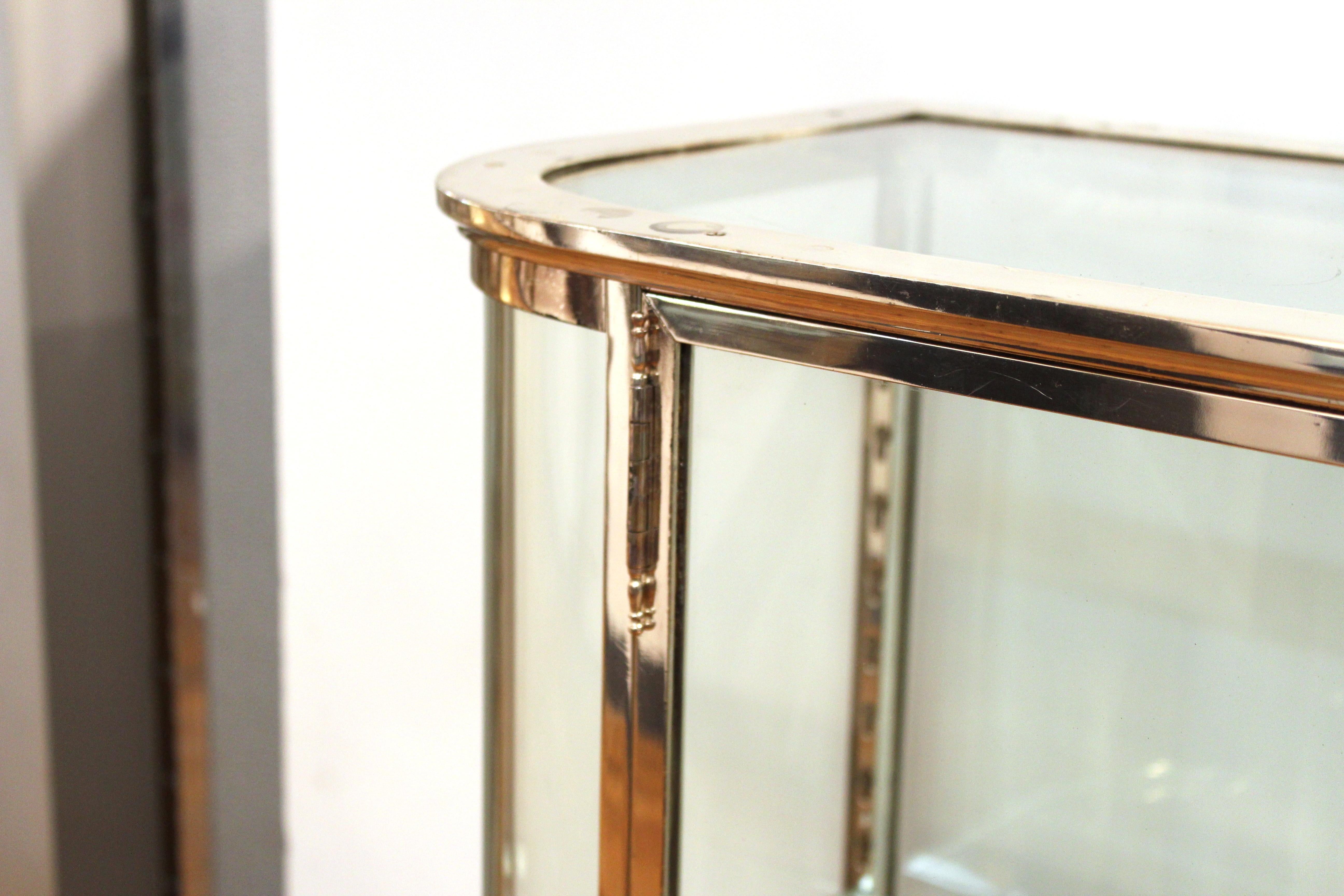 Art Deco Chromed Metal Glass Display Cabinets 7