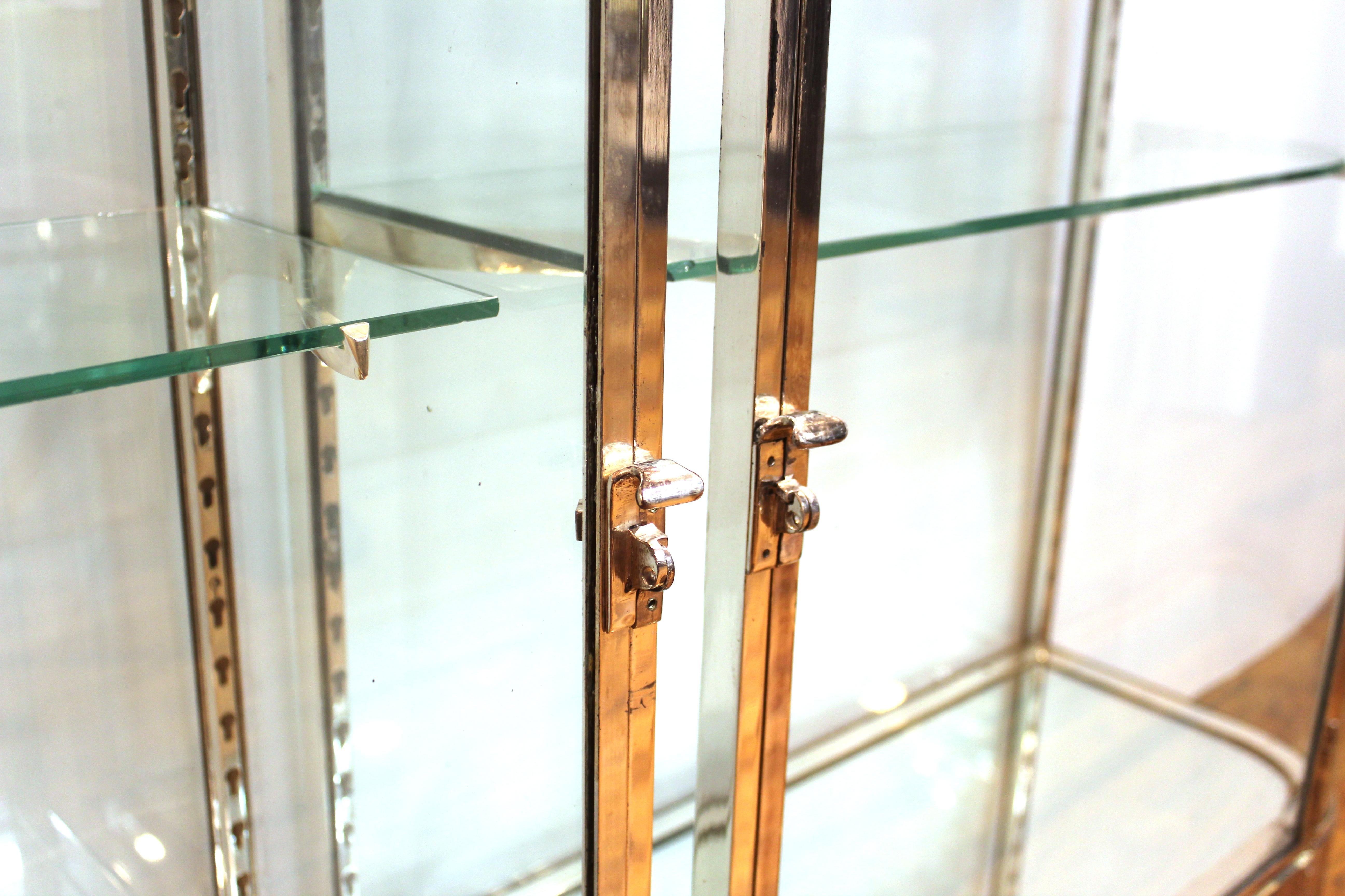 Art Deco Chromed Metal Glass Display Cabinets 1