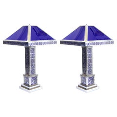 Art Deco Chromed Metal Table Lamps