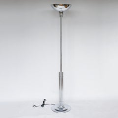 Art Deco Chromed Metal Uplighter
