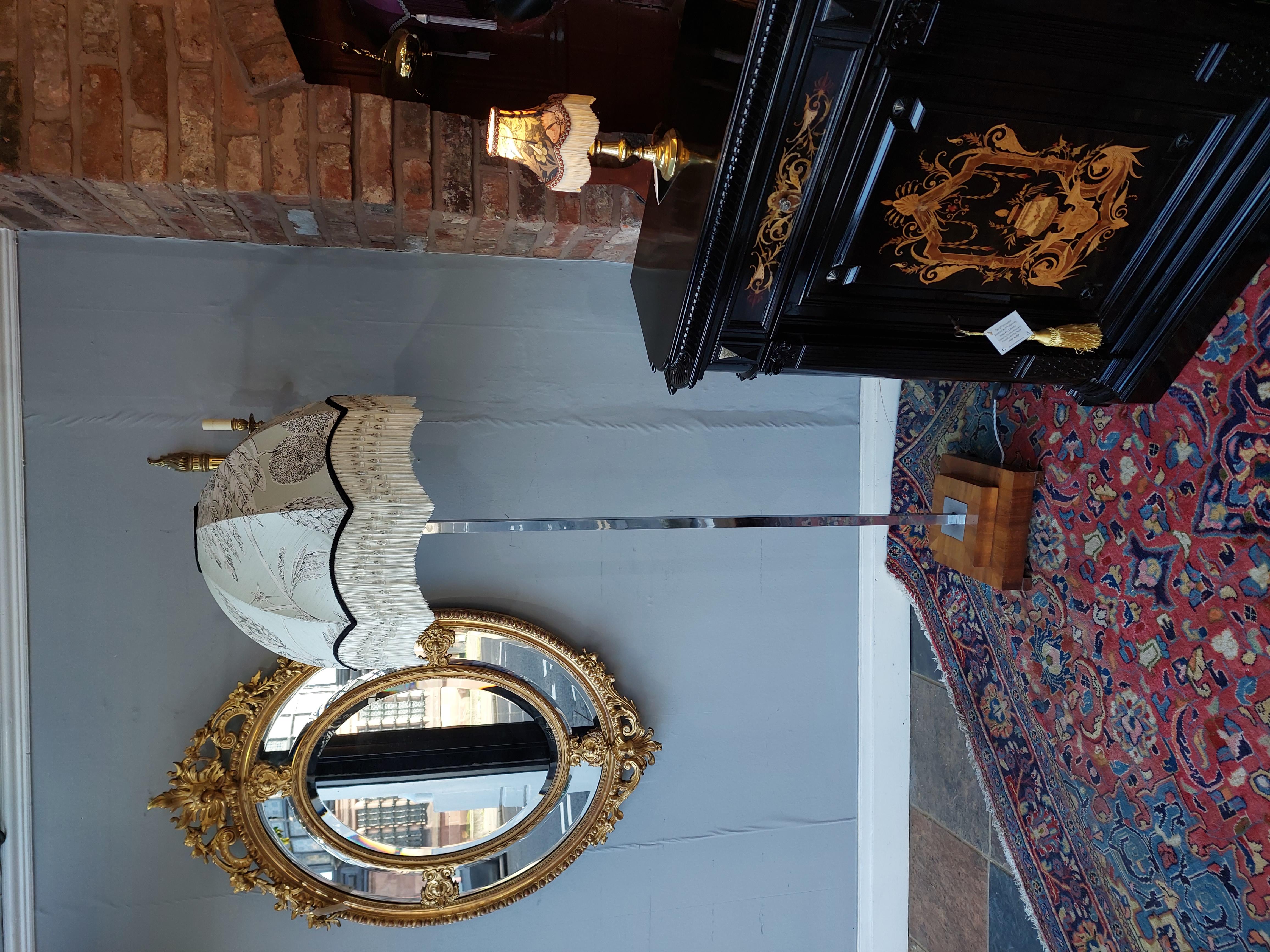 English Art Deco Chromed Standard Lamp For Sale