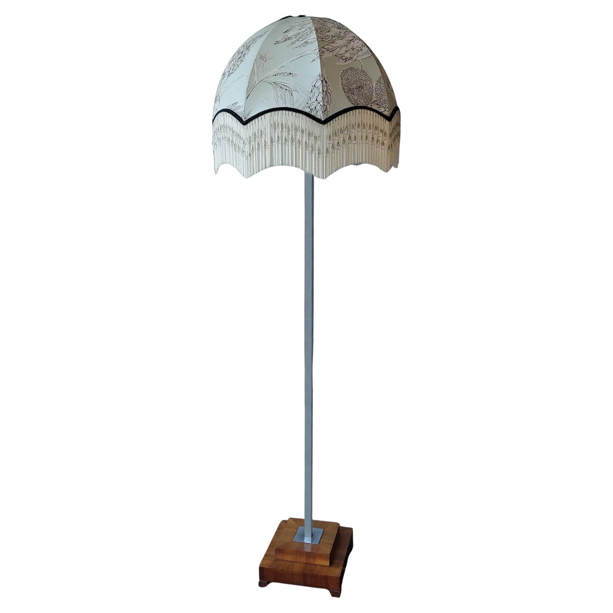 Lampe standard chromée Art Déco