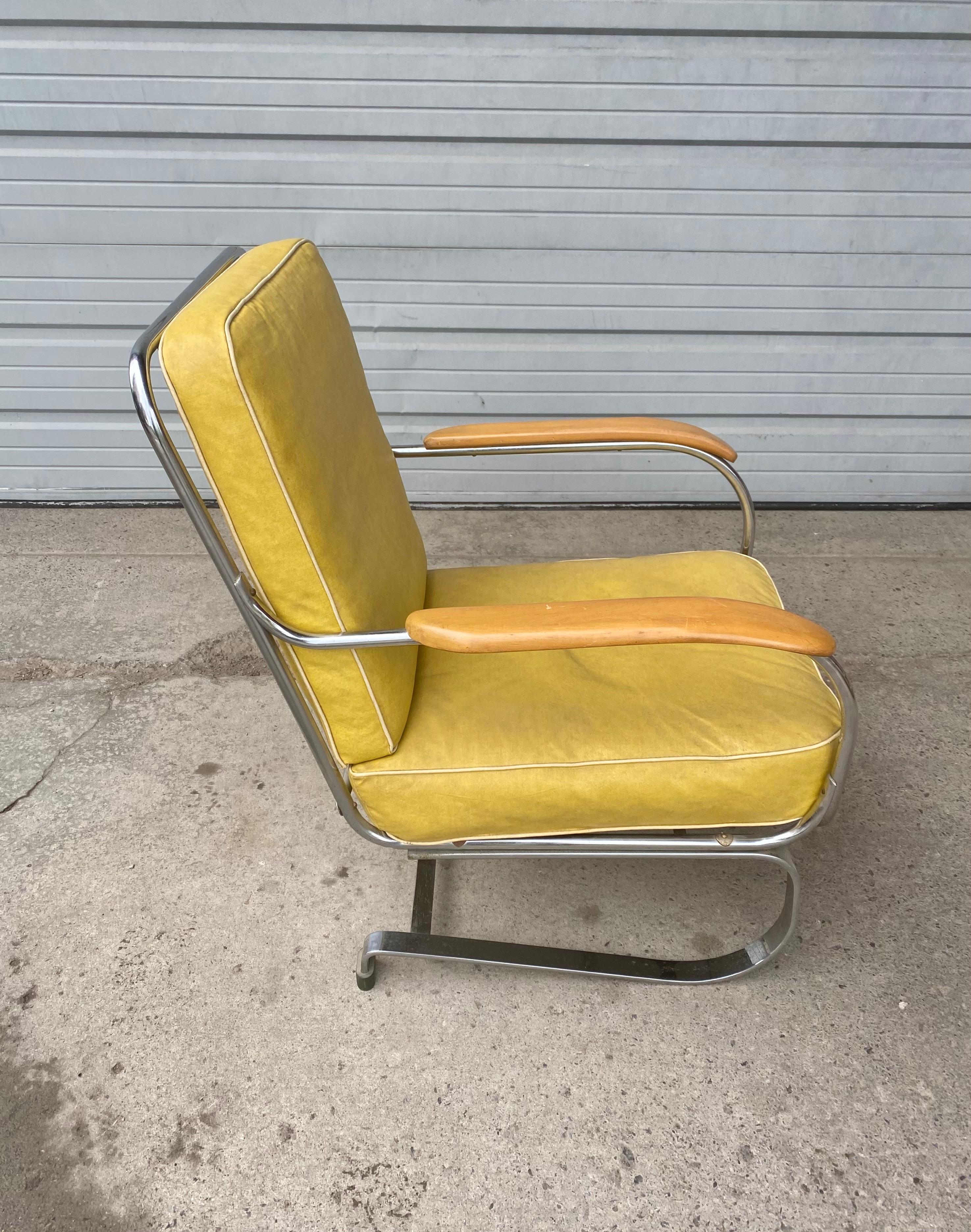 chrome sling chair