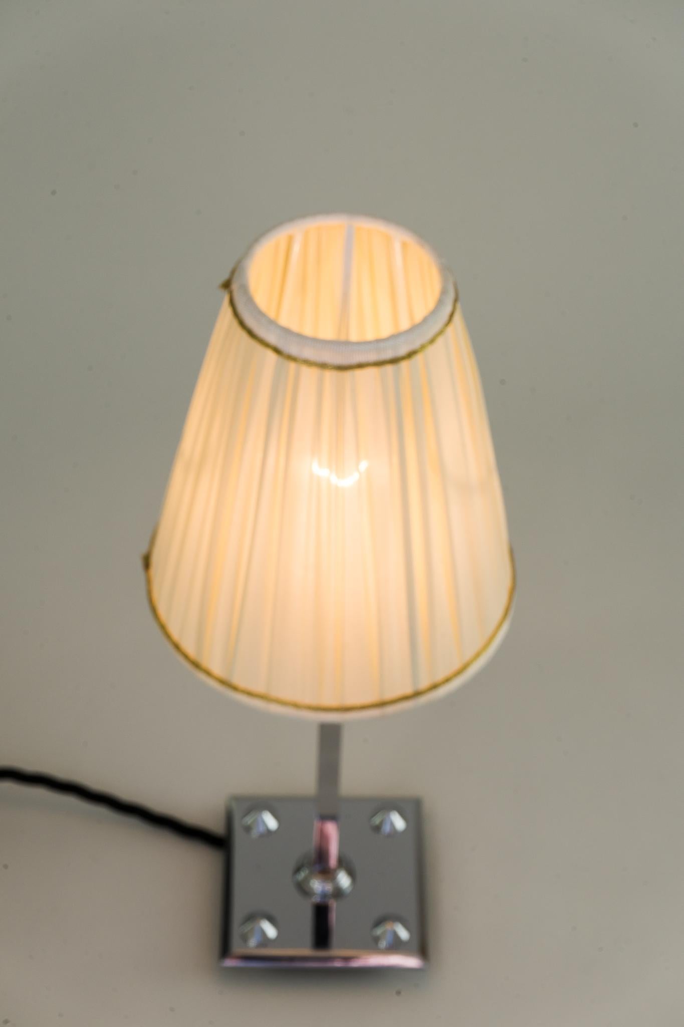Lampe de bureau Art Déco avec abat-jour en tissu, Vienne, circa 1920 Bon état - En vente à Wien, AT