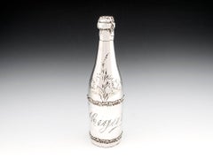 Art Deco Cigar Holder Champagne Bottle by Pairpoint Bros, 20th Century