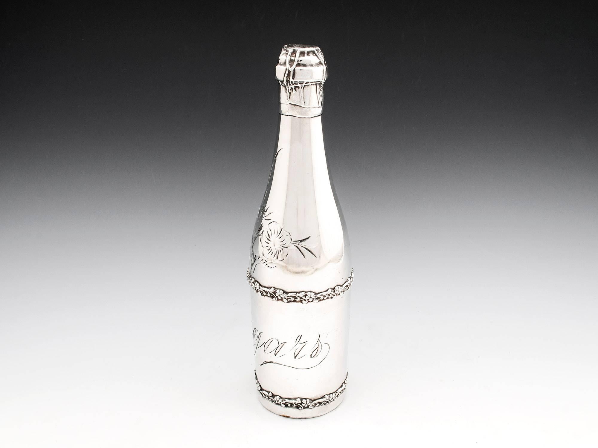 Art Deco Cigar Holder Champagne Bottle by Pairpoint Bros, 20th Century In Good Condition For Sale In Northampton, United Kingdom