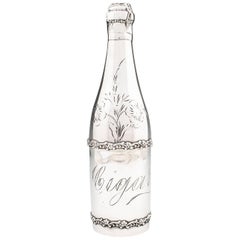 Art Deco Cigar Holder Champagne Bottle by Pairpoint Bros, 20th Century