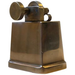 Vintage Art Deco Cigar Table Lighter in Bronze by Tinos, Denmark, 1930s