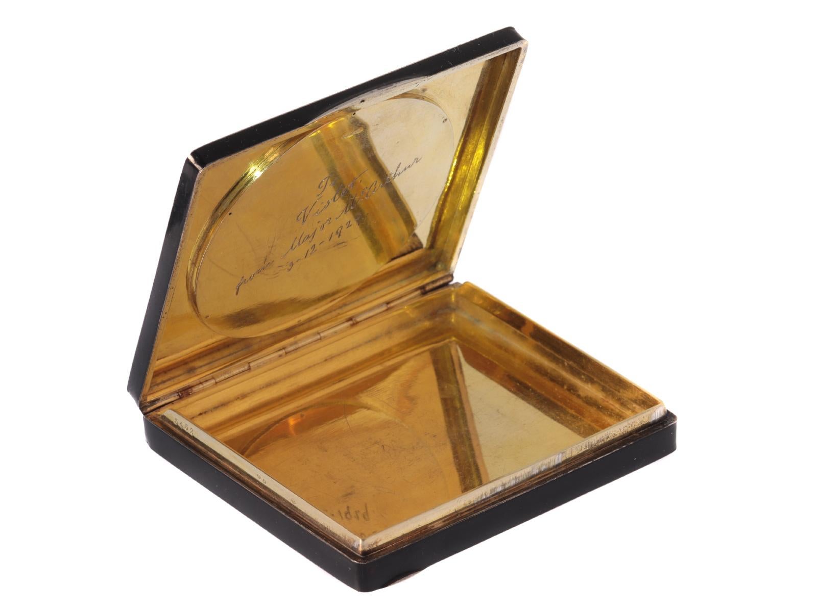Art Deco Cigarette Case Linked to General MacArthur and Charles Lindbergh For Sale 2
