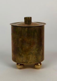 Art Deco Cigarette container in Brass made in the 1920's from Austria