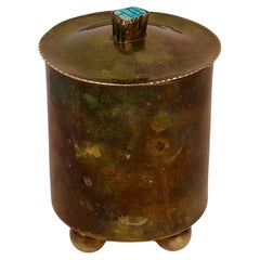 Antique Art Deco Cigarette container in Brass made in the 1920's from Austria