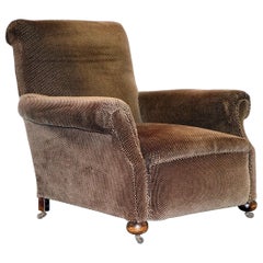 Fauteuil Art Déco circa 1920 Gentlemans Club en tissu style Bauhaus Belle trouvaille