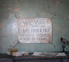 Art Deco circa 1920 Suffragette Political Canvas Banner Sign