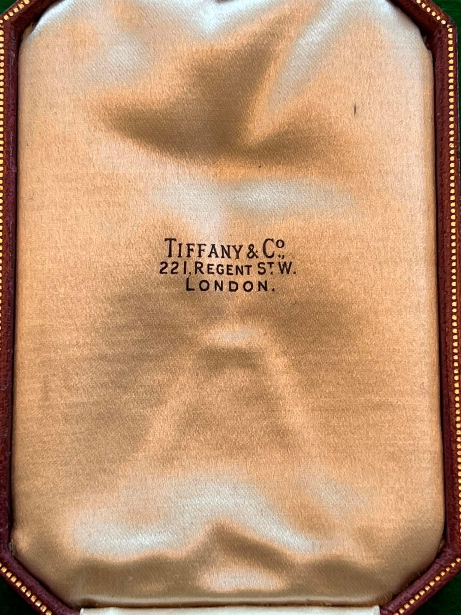 Art déco, um 1920, Tiffany & Co. Regent Street Platin-Diamant-Perlenkette (Brillantschliff) im Angebot