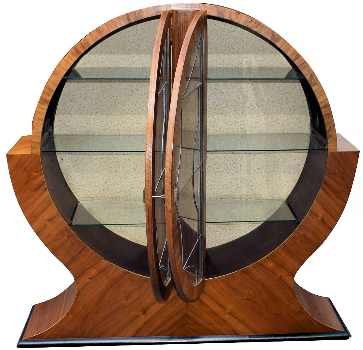 round art deco cabinet