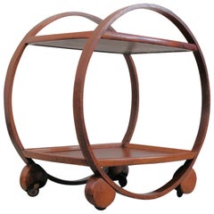 Art Deco Circular Drinks Cart Trolley, English, 1930s