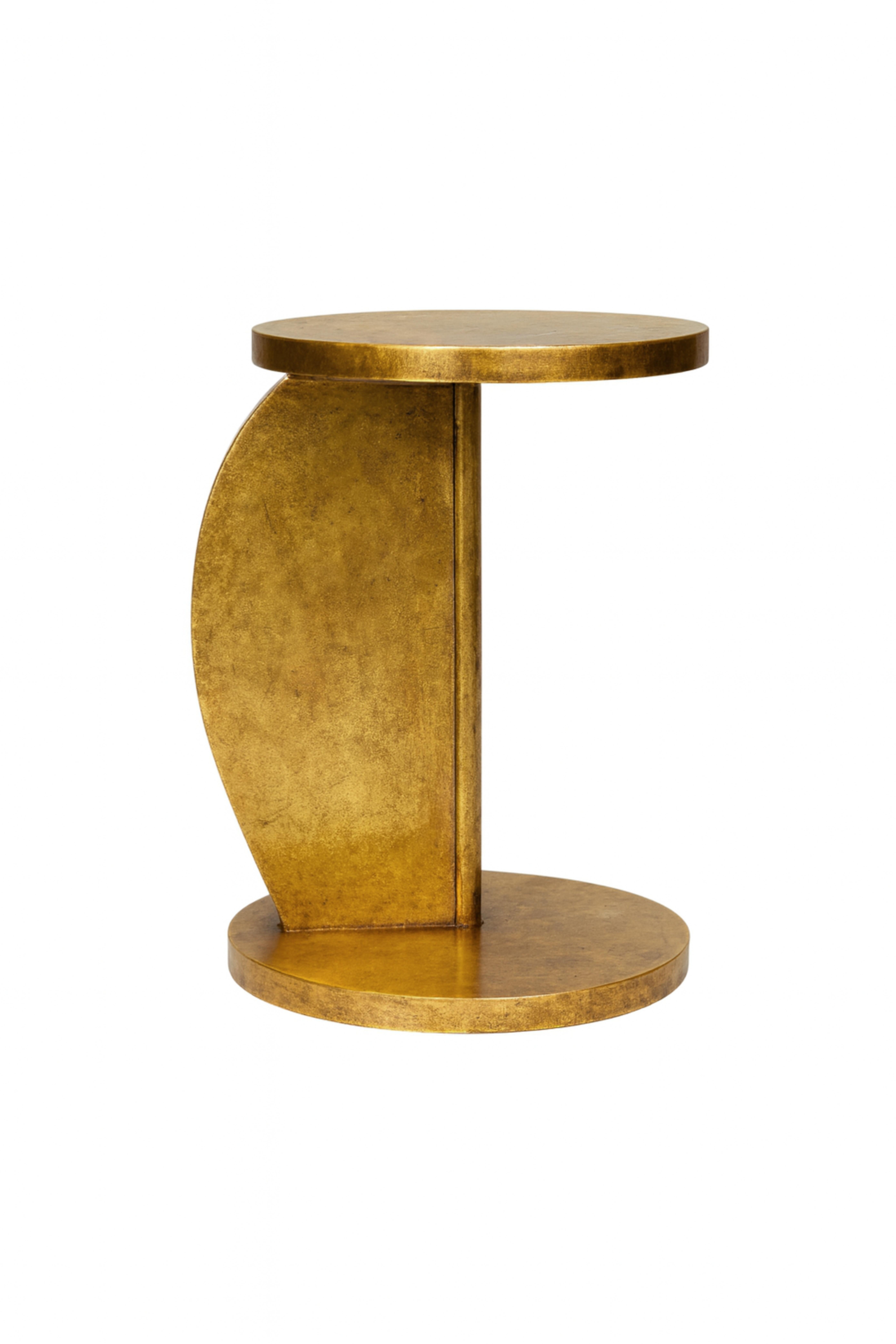 Français Centre de table circulaire à piédestal doré Art Déco, 20e siècle en vente