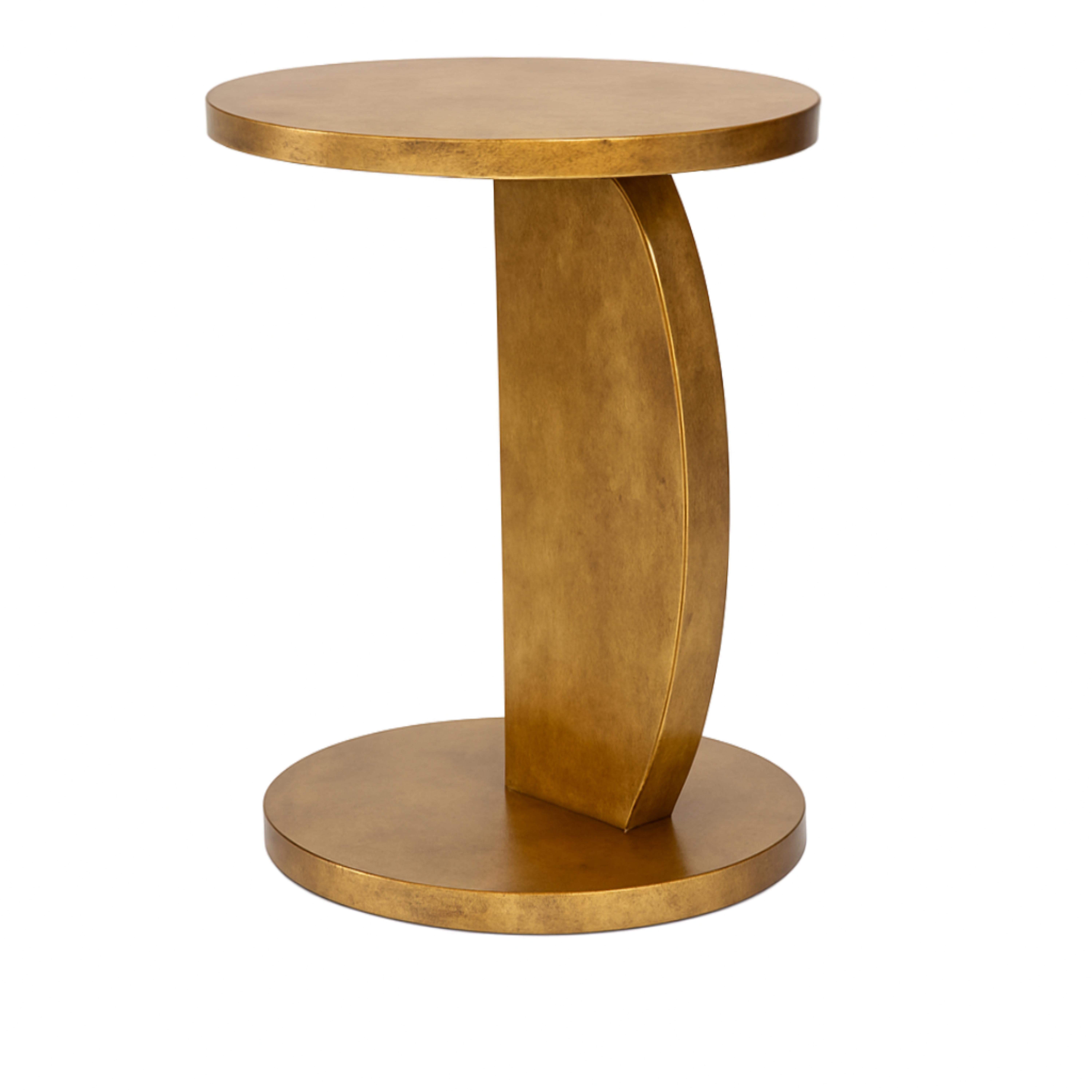 Doré Centre de table circulaire à piédestal doré Art Déco, 20e siècle en vente