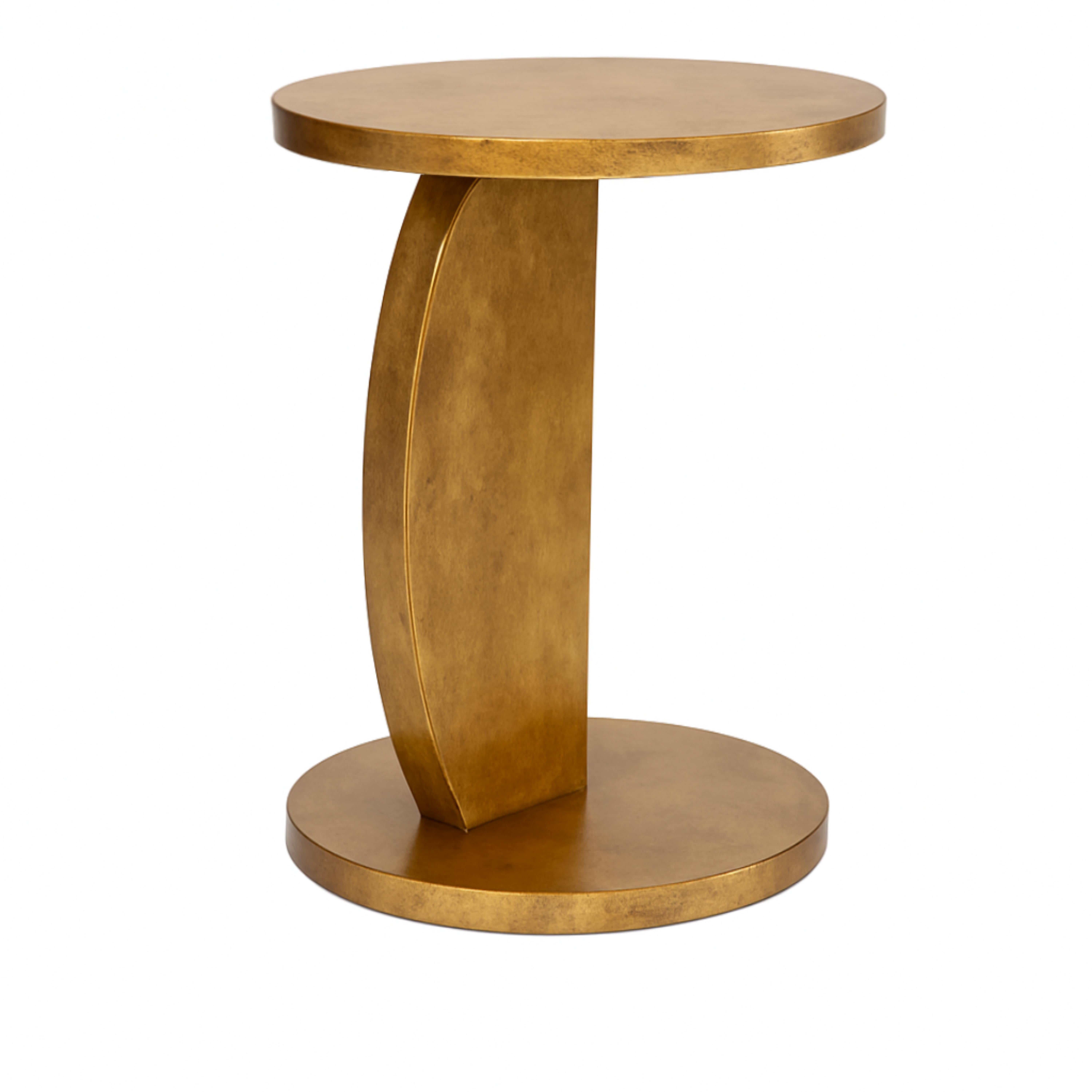 Centre de table circulaire à piédestal doré Art Déco, 20e siècle Bon état - En vente à Lisbon, PT