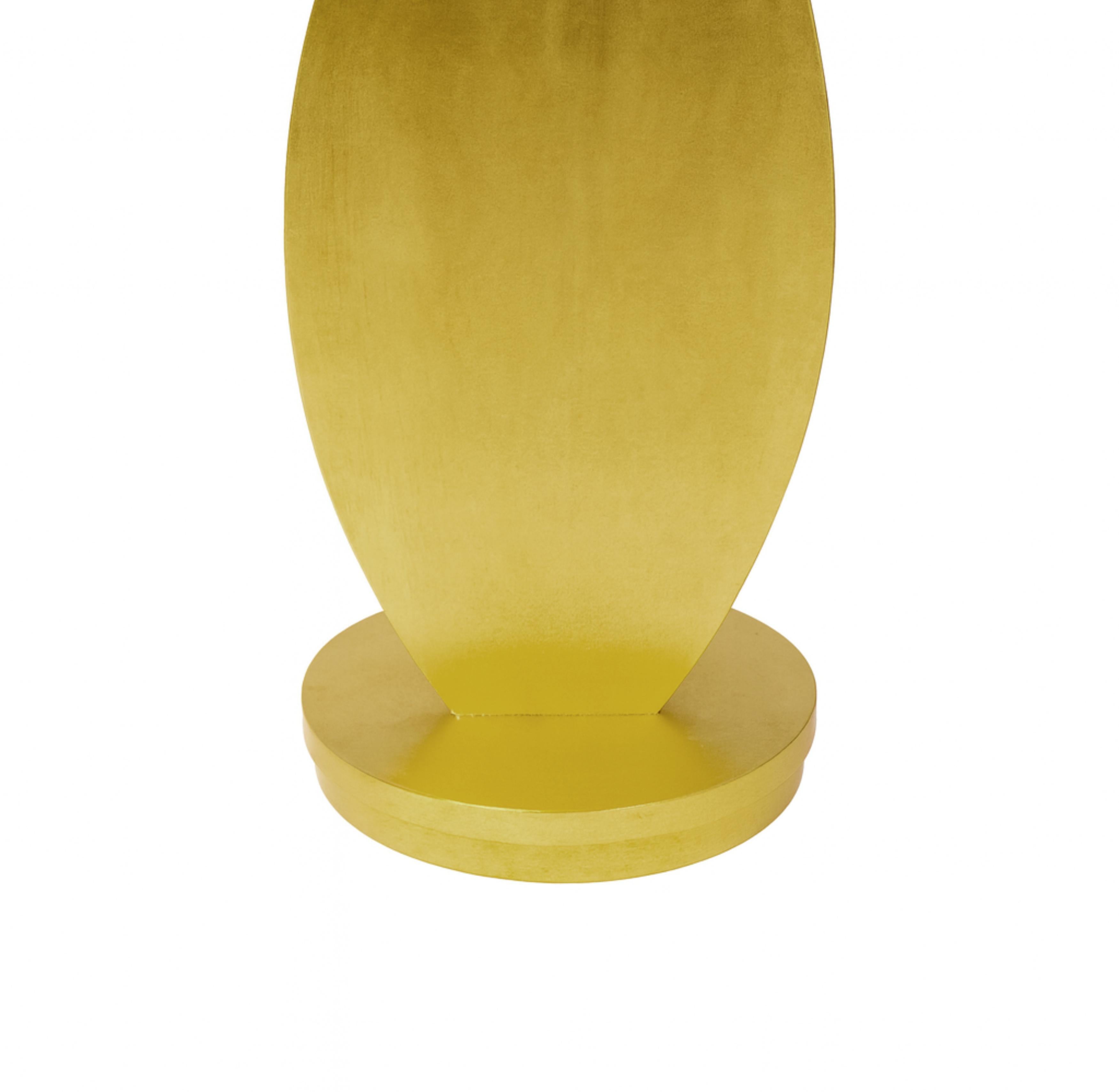 Brass Art Deco Circular Golden Gilt Pedestal Center Table, 20th Century For Sale