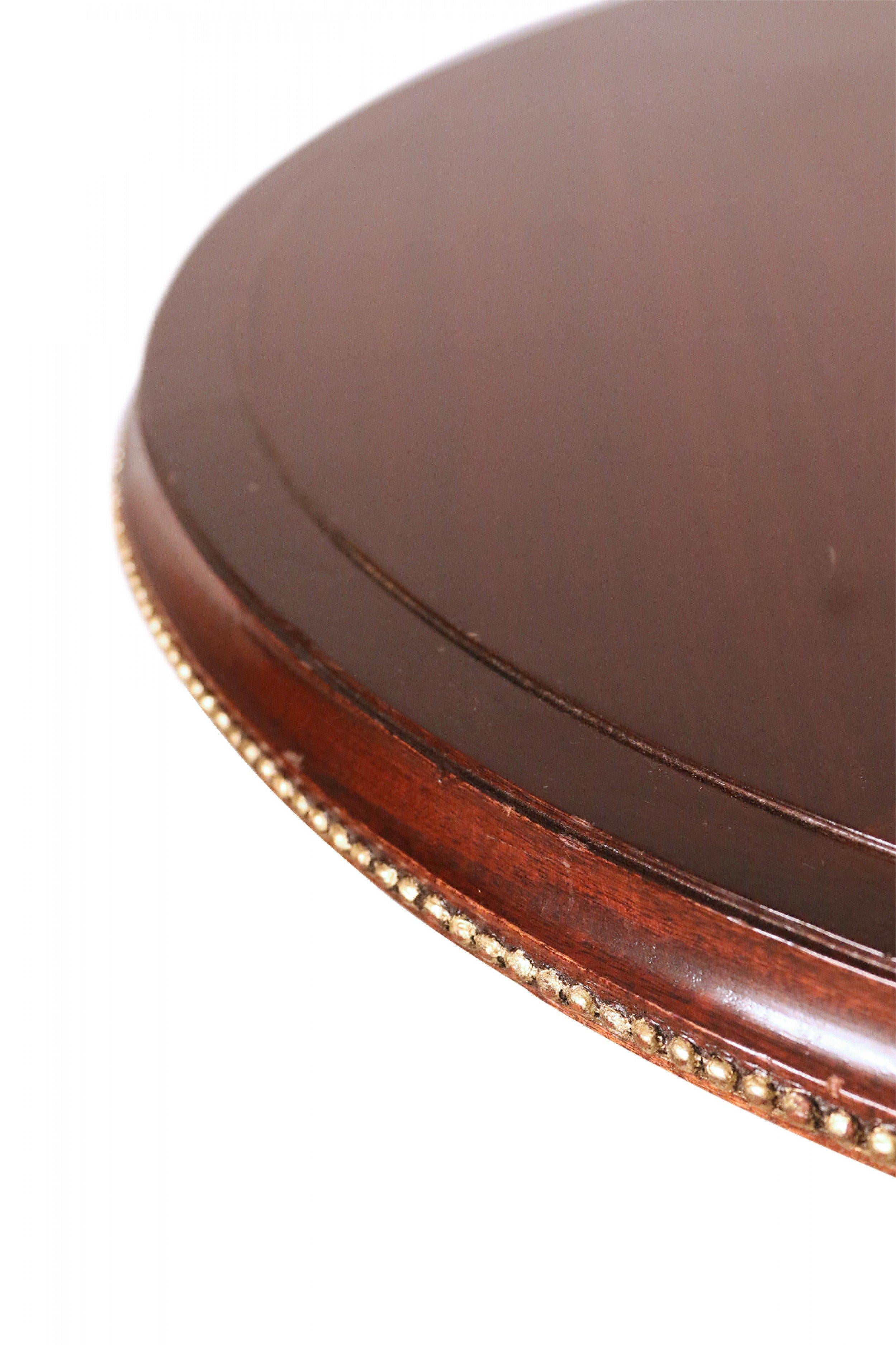 Art Deco Circular Mahogany and Brass End / Side Table 2