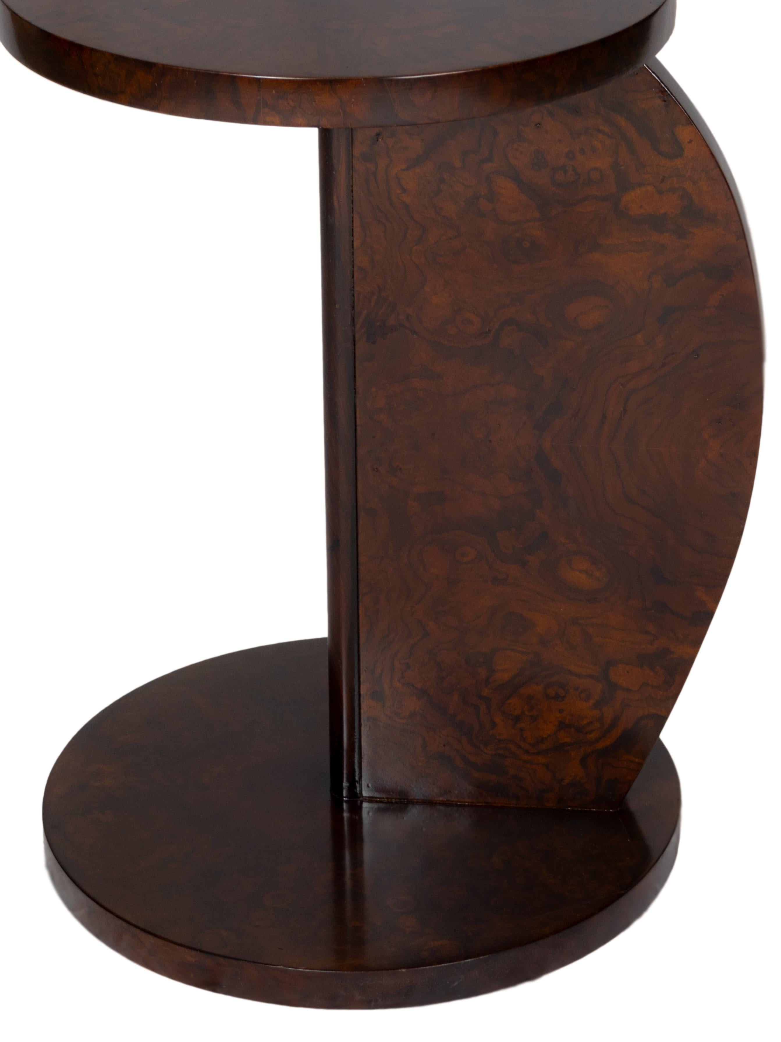 French Art Deco Circular Pedestal Center Table, 20th Century For Sale