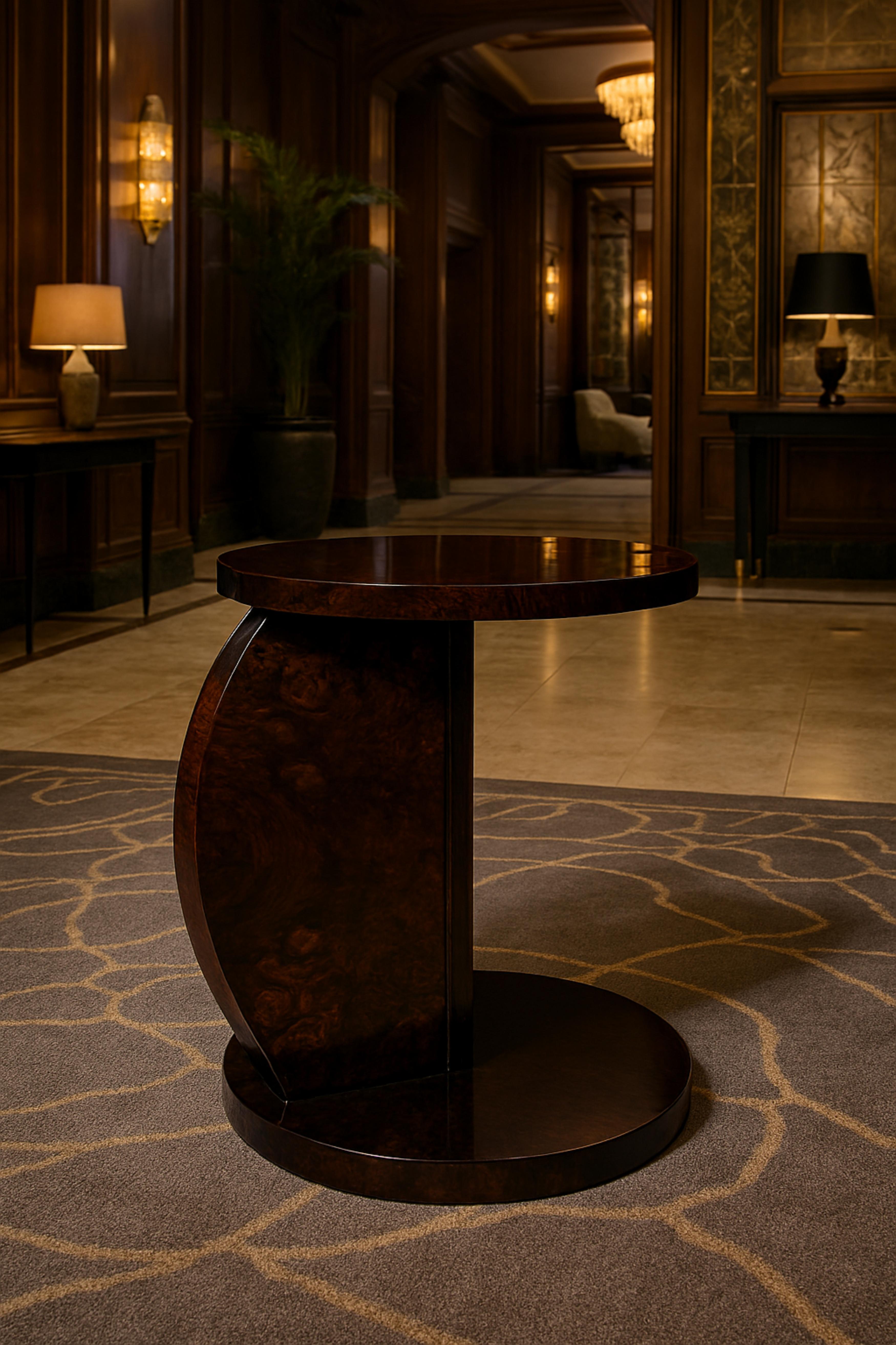 Art Deco Runder Pedestal-Mitteltisch, 20. Jahrhundert im Angebot 2
