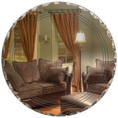 Art Deco Circular Silvered Mirror