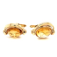 Art deco citrine cufflinks 9ct yellow gold