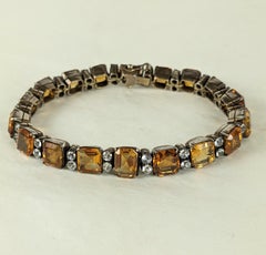 Pulsera Art Decó Línea Citrino