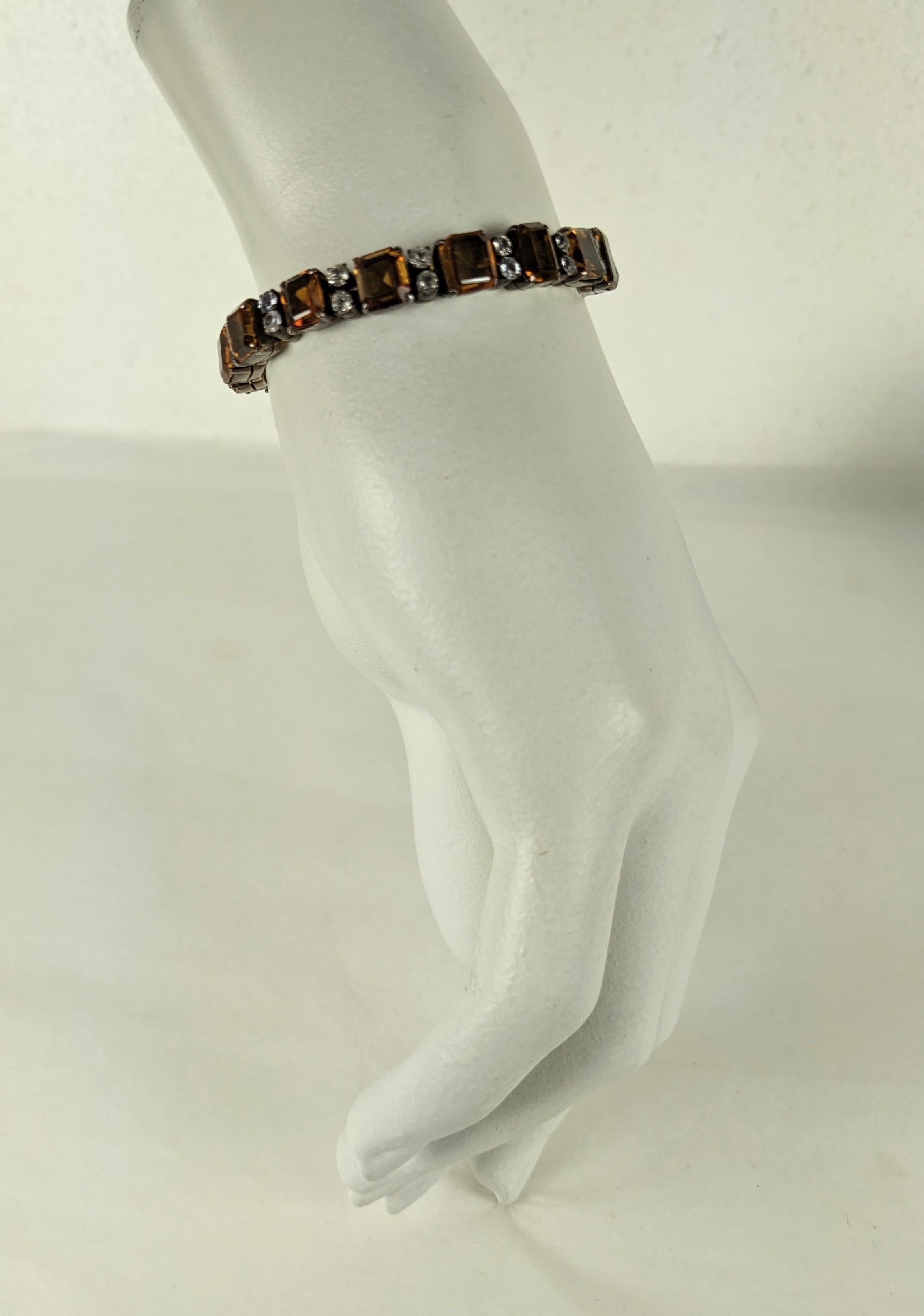 Art Deco Citrine Line Bracelet For Sale 2