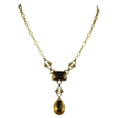 Art Deco Citrine Necklace