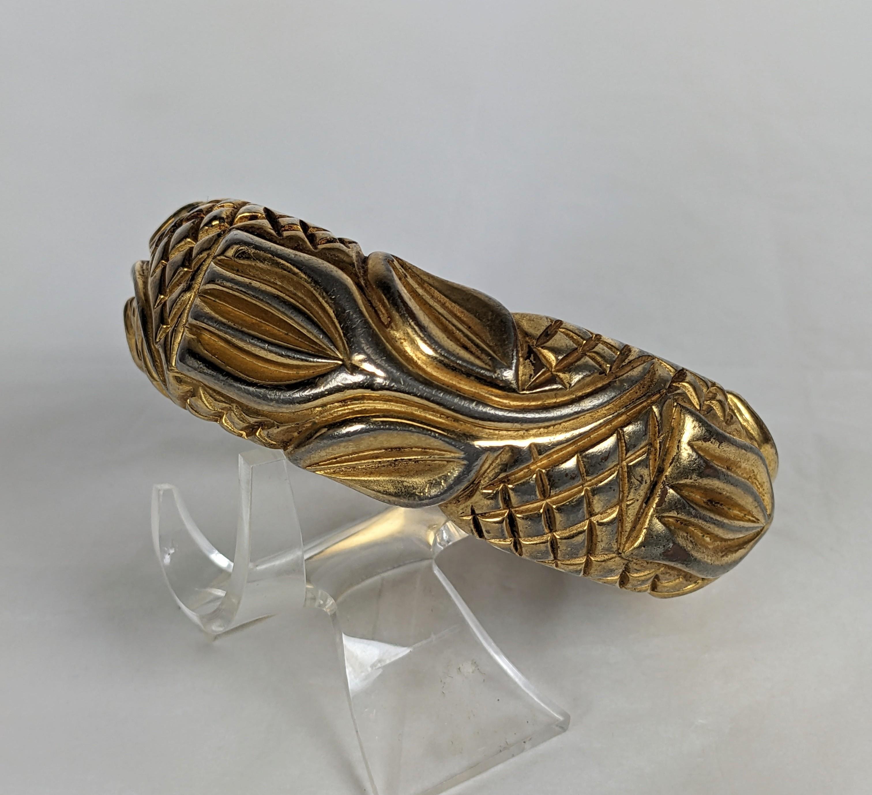 Art déco Bracelet Art Déco en bakélite plaquée et dorée en vente