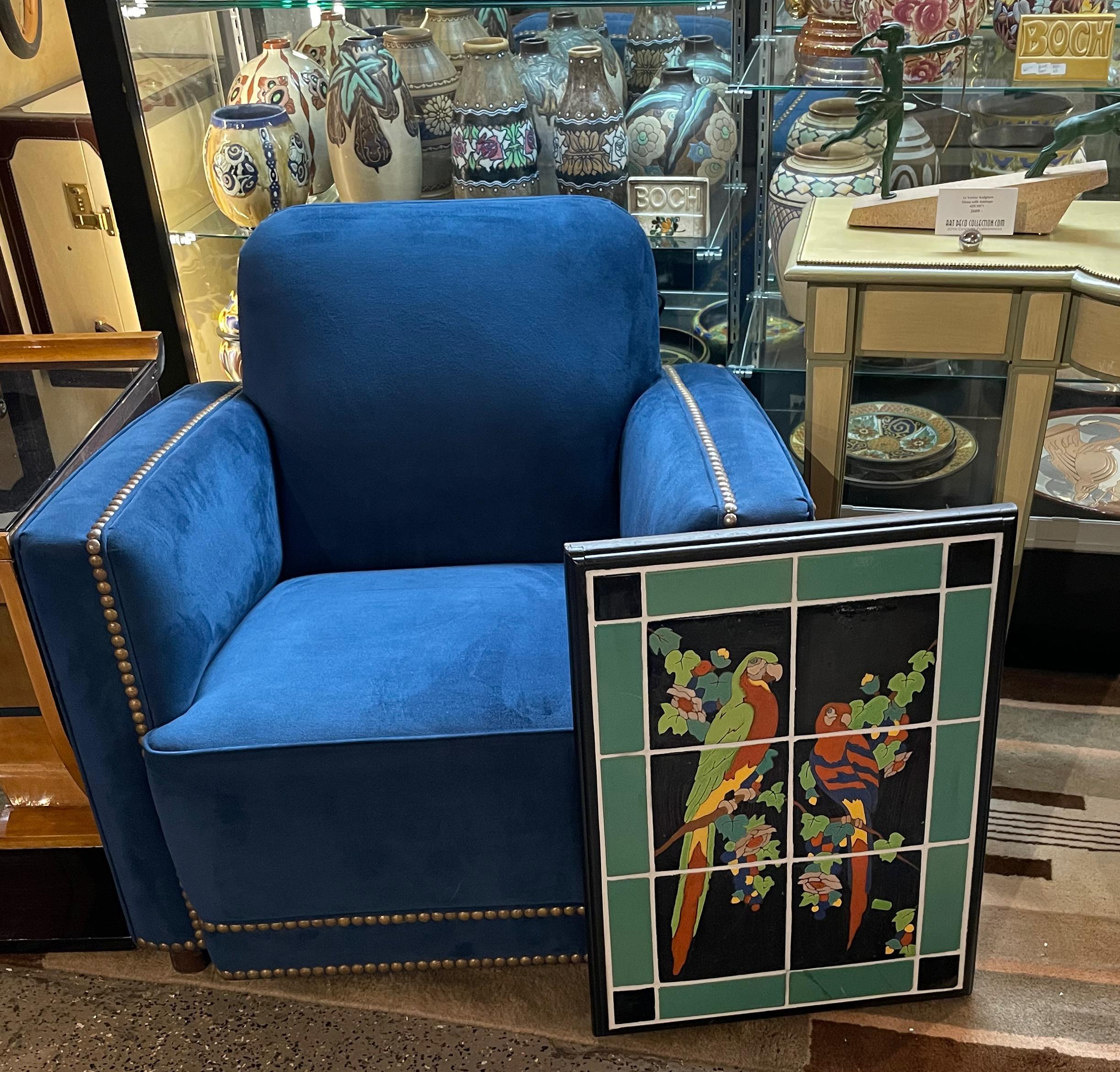 Art Deco Classic Club Chairs Original Pair For Sale 8
