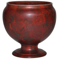 Art Deco Classical Mintons Hollins’ of Stoke on Trent Red Ceramic Pot Vase