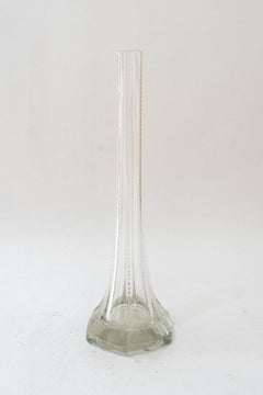 jarrón de cristal transparente art déco viena hacia 1920
