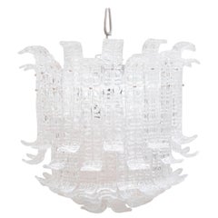 Art Deco Clear Murano Glass 'Ricci' Chandelier