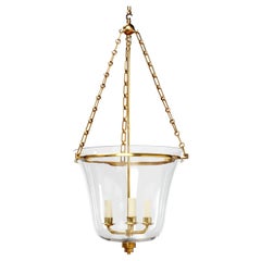 Antique Art Deco Cloche Lantern, Brass