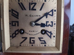 Art Deco Clock, Bronze and Marble