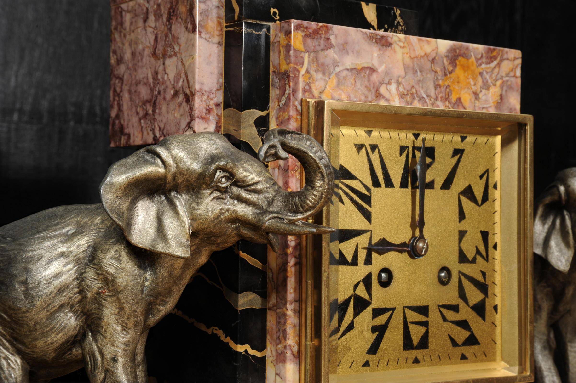 Art Deco Clock Set ~ Elephants For Sale 10