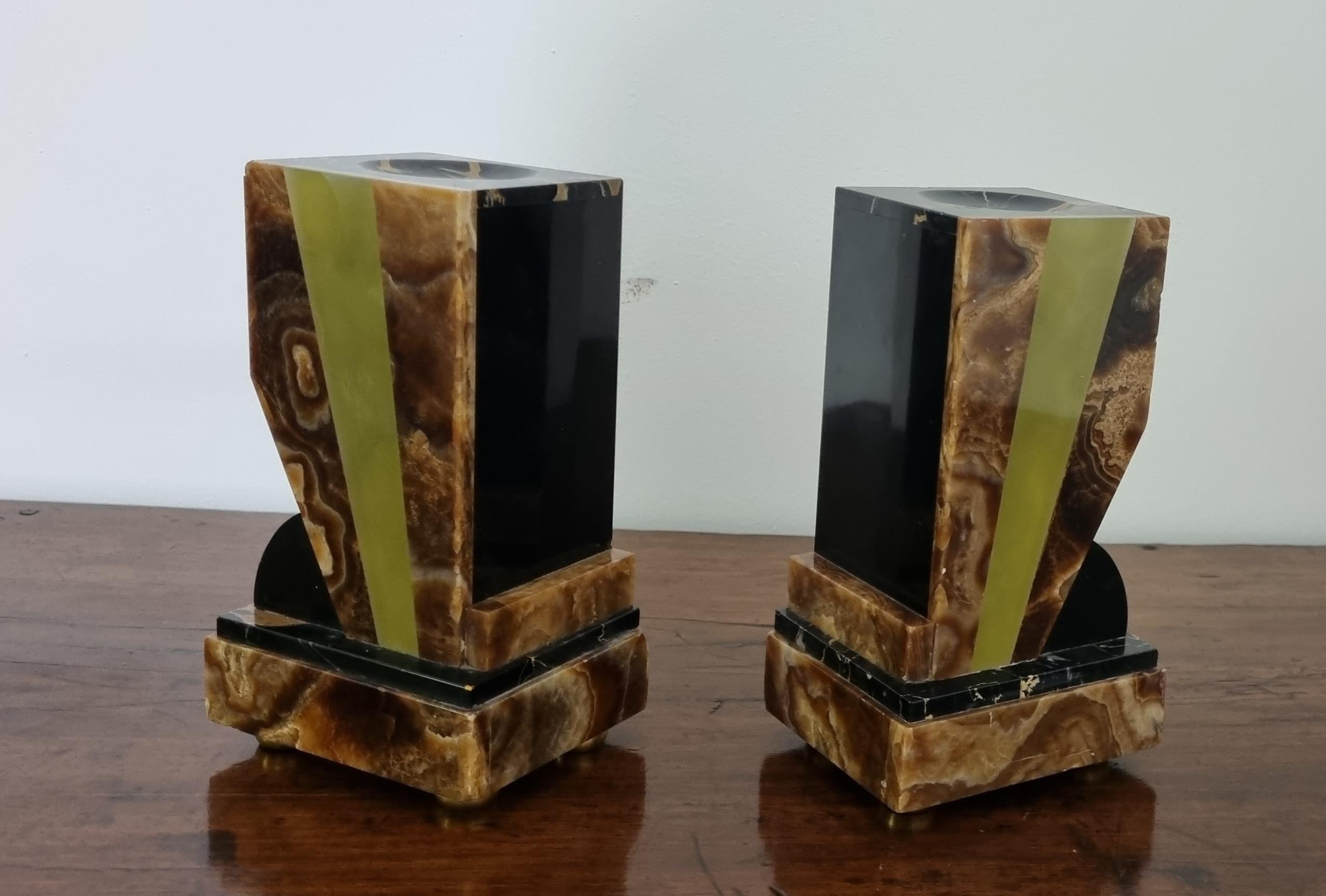 Art Deco Clock Set Lady And Greyhounds Sculpture 