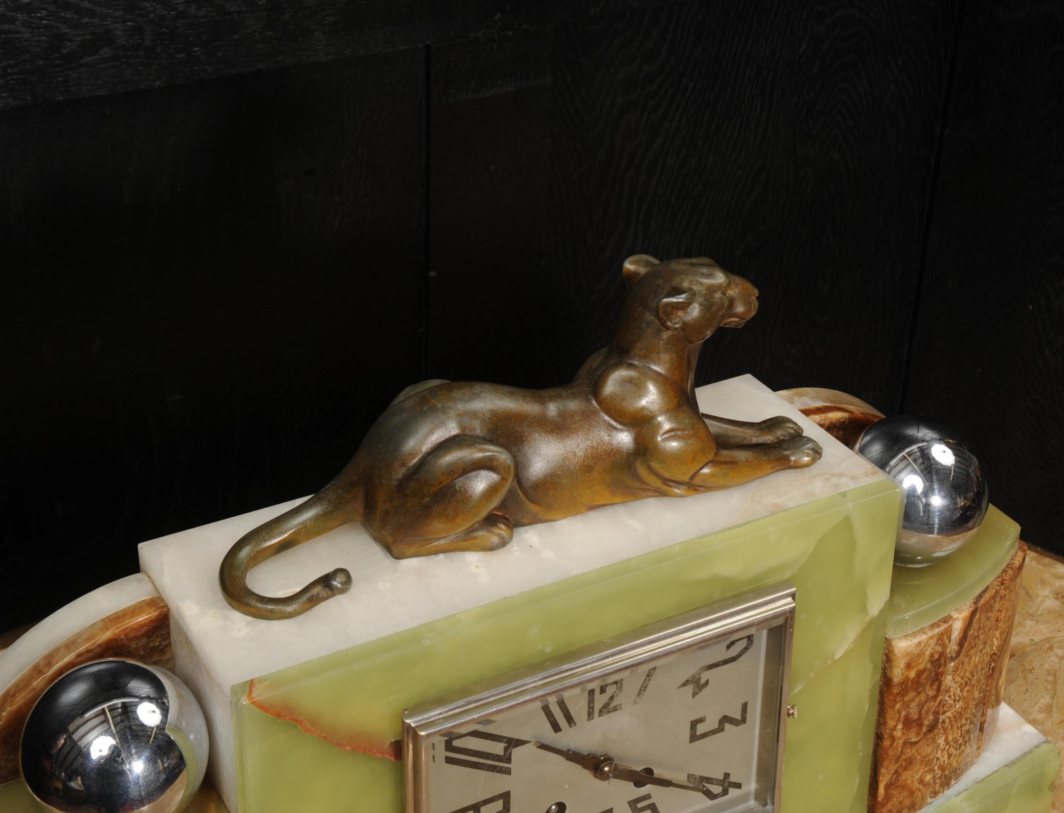 Art Deco Clock - The Lioness - Antique French Michel Decoux 7