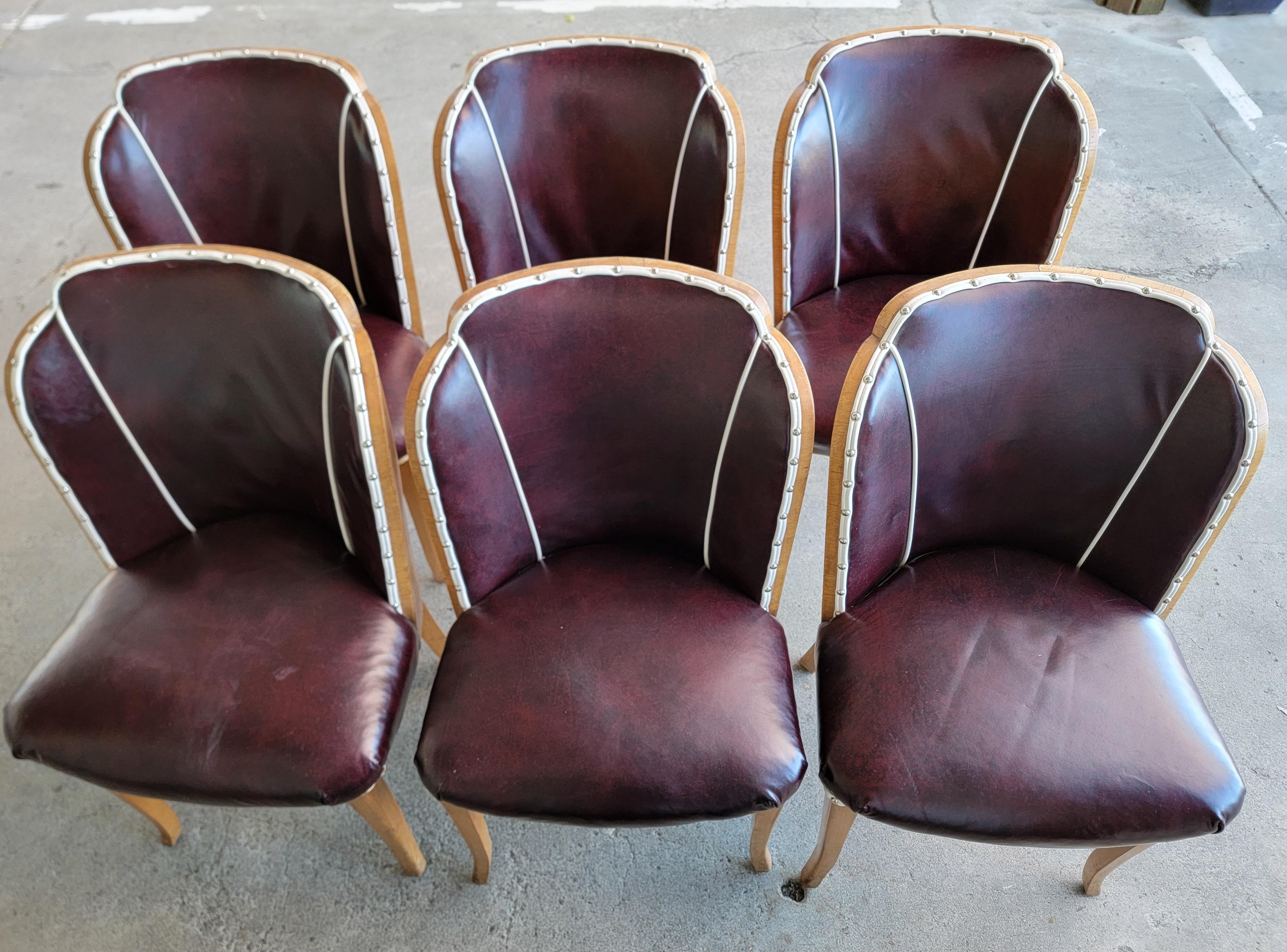 Art Deco Cloud Dining Chairs by Harry & Lou Epstein Set 6 4