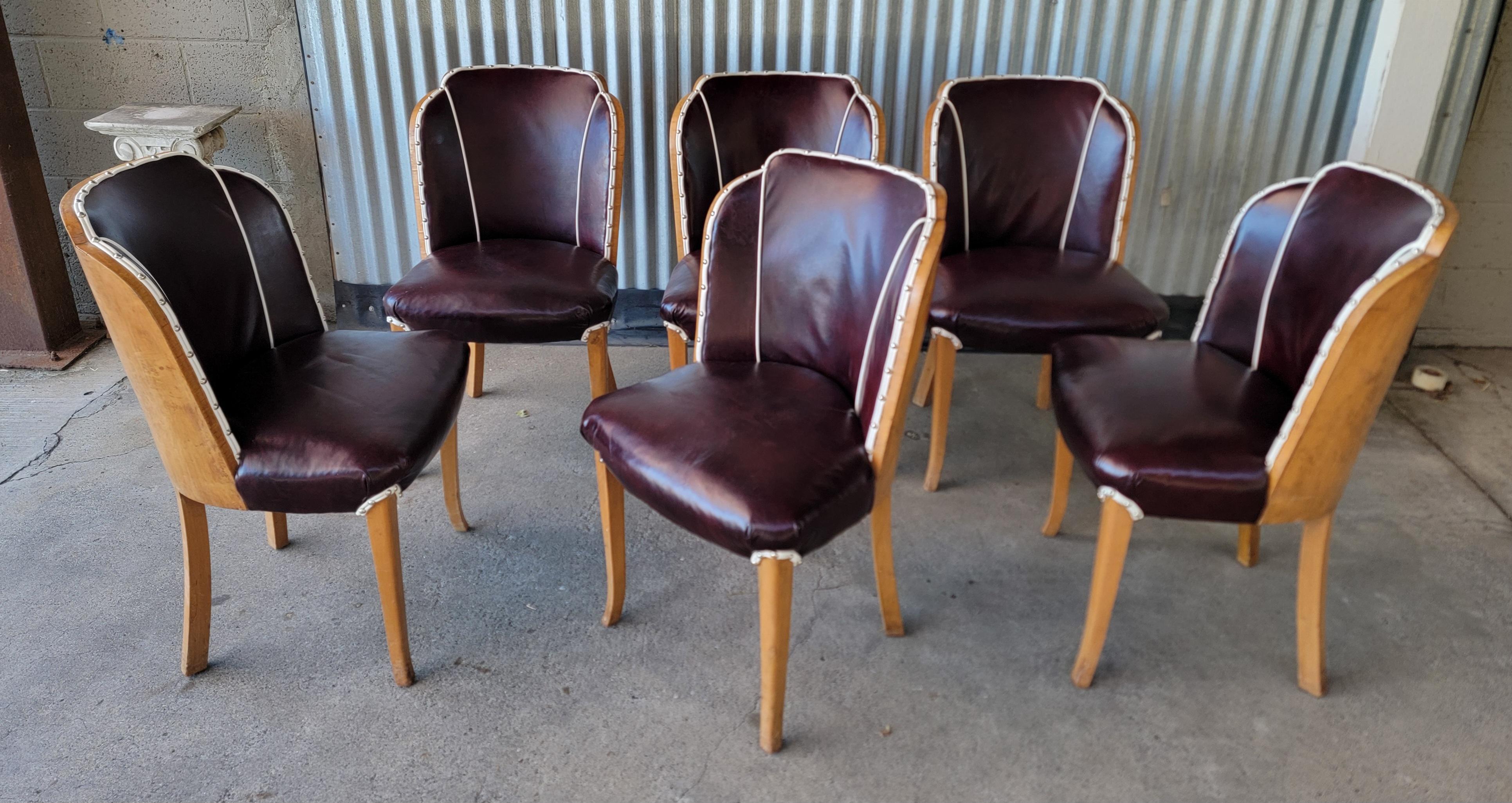 Art Deco Cloud Dining Chairs by Harry & Lou Epstein Set 6 11