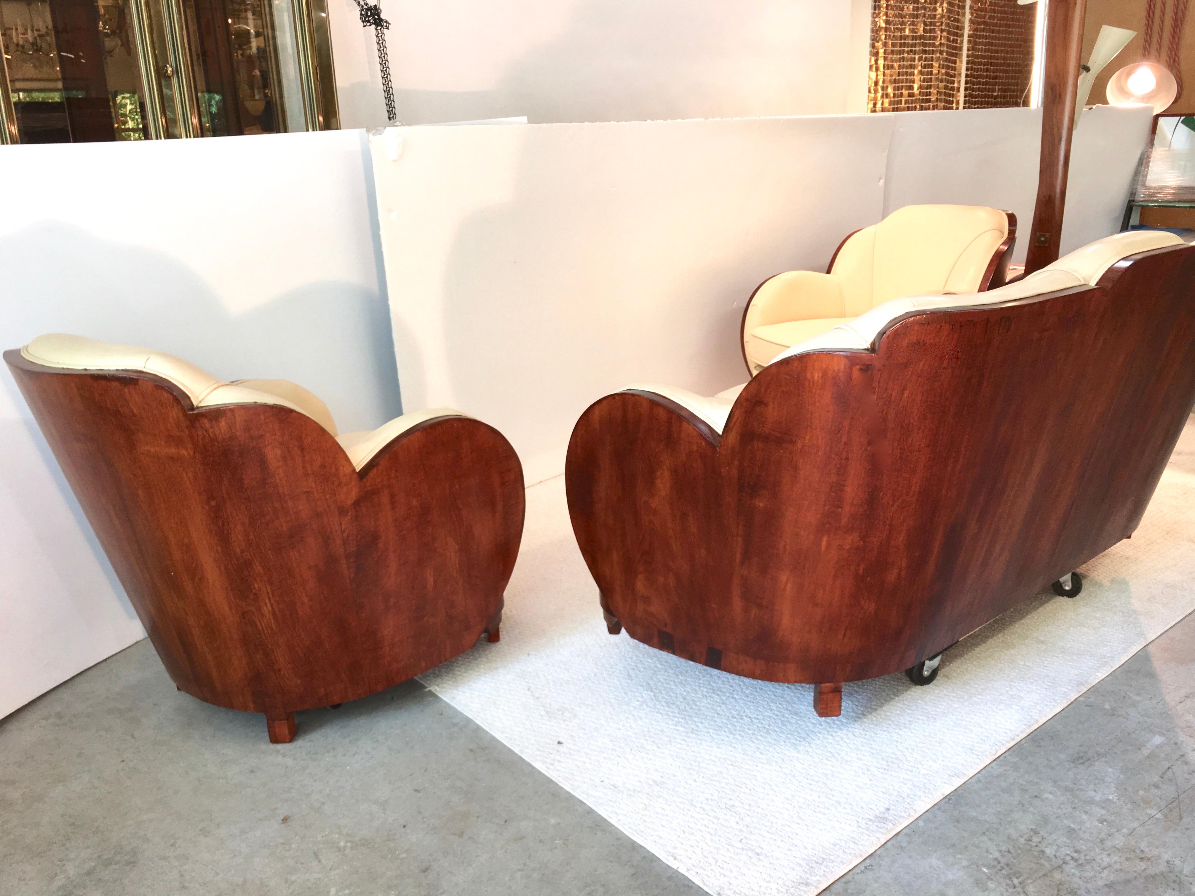 art deco 3 piece lounge suite
