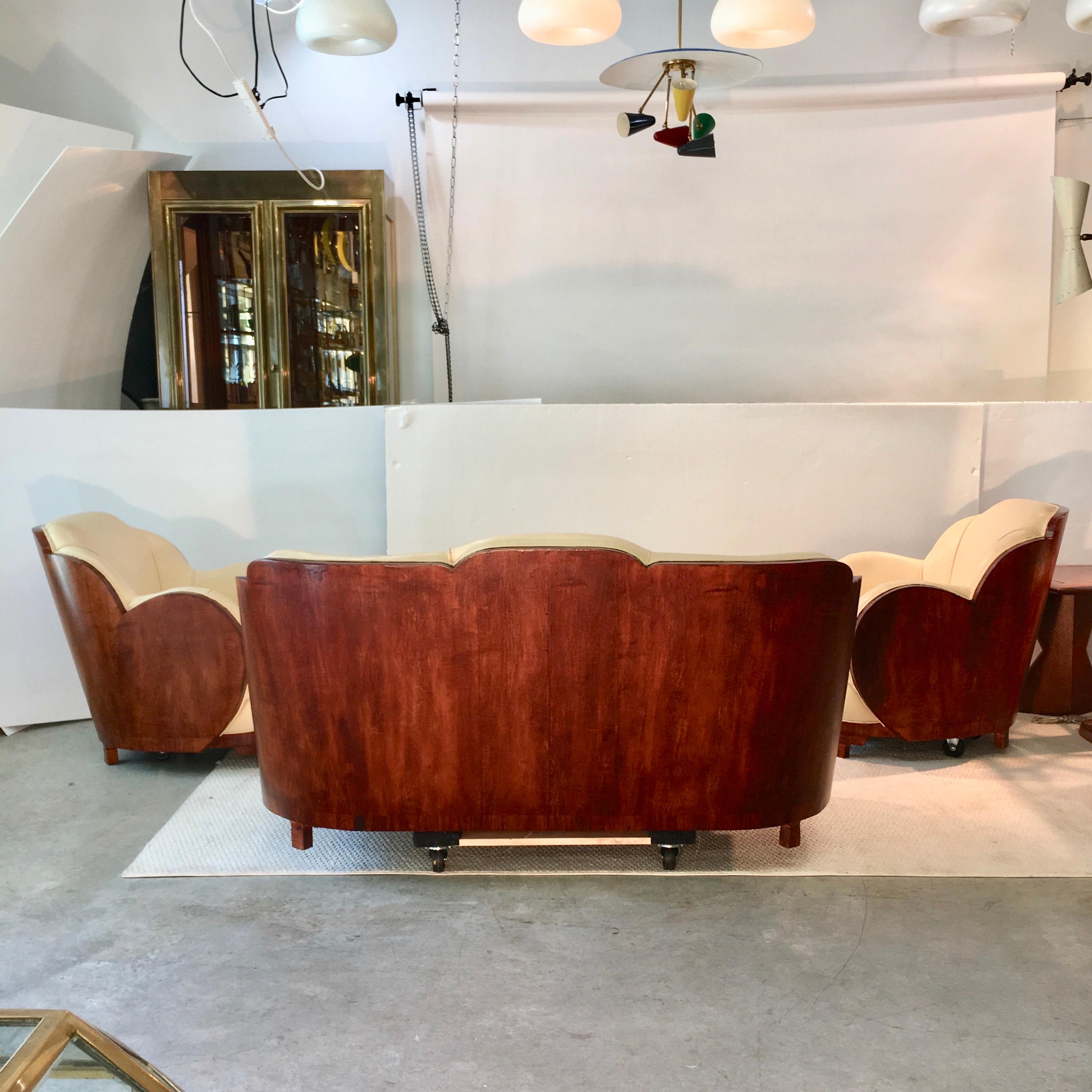 British Art Deco Cloud Lounge Suite by H & L Epstein