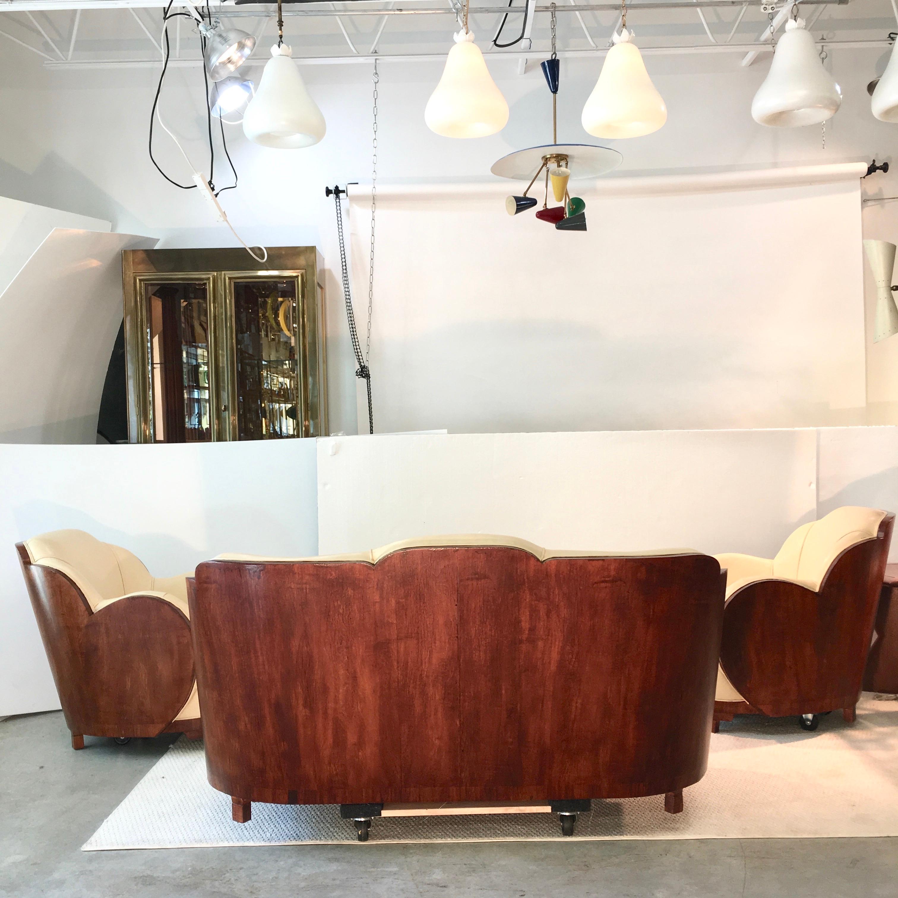 Art Deco Cloud Lounge Suite by H & L Epstein In Good Condition In Hanover, MA
