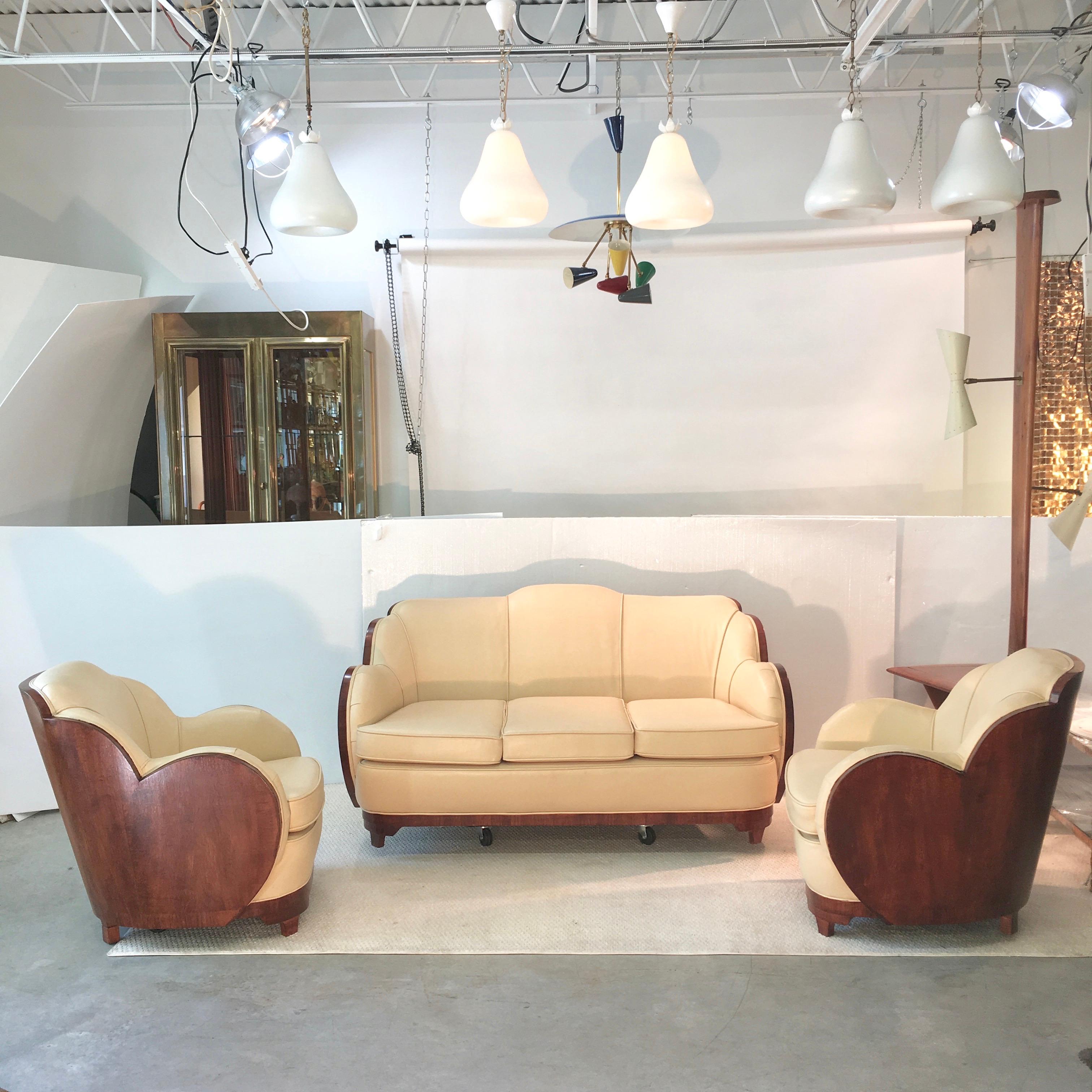 Art Deco Cloud Lounge Suite by H & L Epstein In Good Condition In Hanover, MA