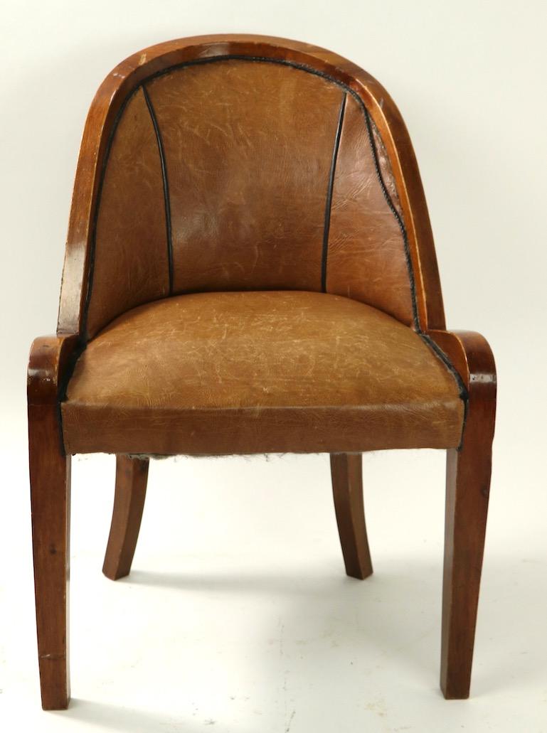 Art Deco Cloud Slipper Chair Attributed to Harry and Lou Epstein 4